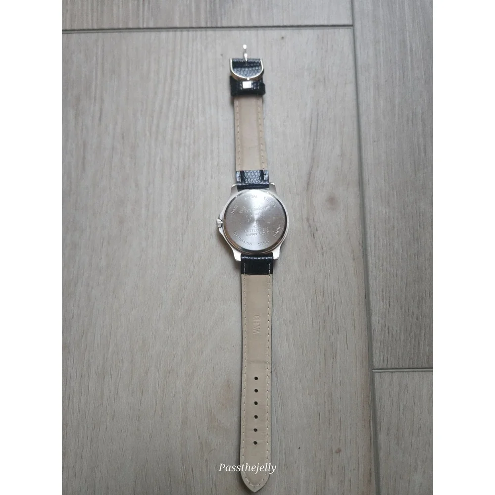 Gruen Watch Mens Precision Quartz White Dial Date Black Leather Quiet Luxury
